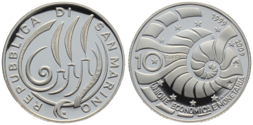 San Marino 10 Euro 2009 - Euro 10th Anniversary
